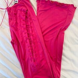 I.Am.Gia Pink Lace Up Pants